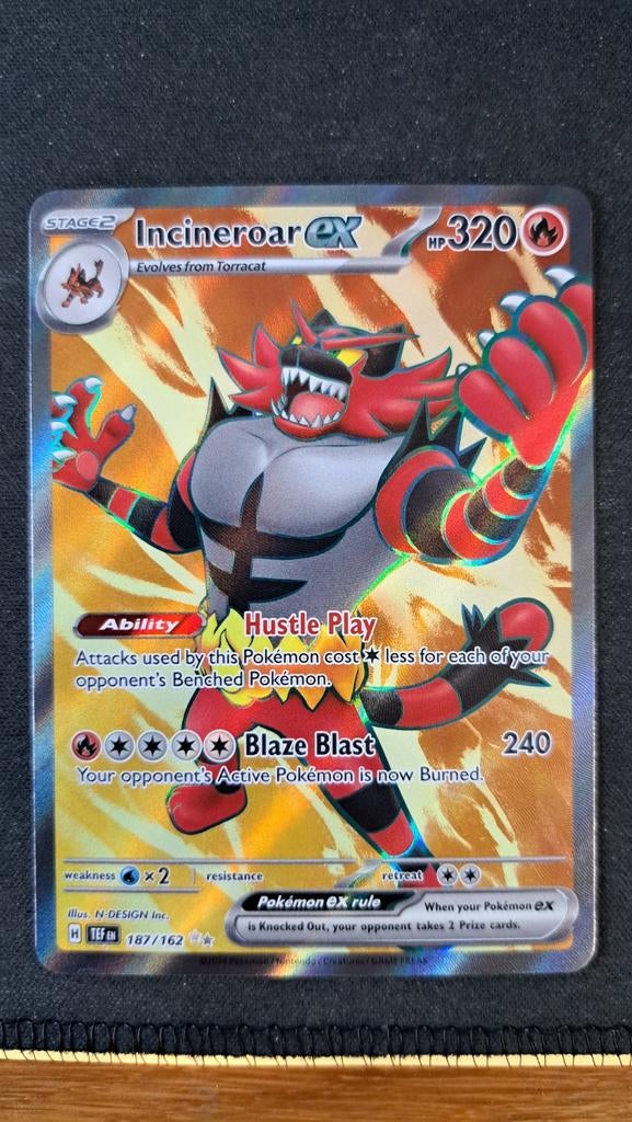 Incineroar EX Temporal Forces TEF 187 Pokémon, Verzenden, Nieuw, Losse kaart, Foil