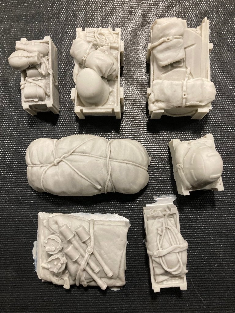 Duitse kisten 1  1/16, Ophalen of Verzenden, Nieuw, Groter dan 1:35, Figuur of Figuren
