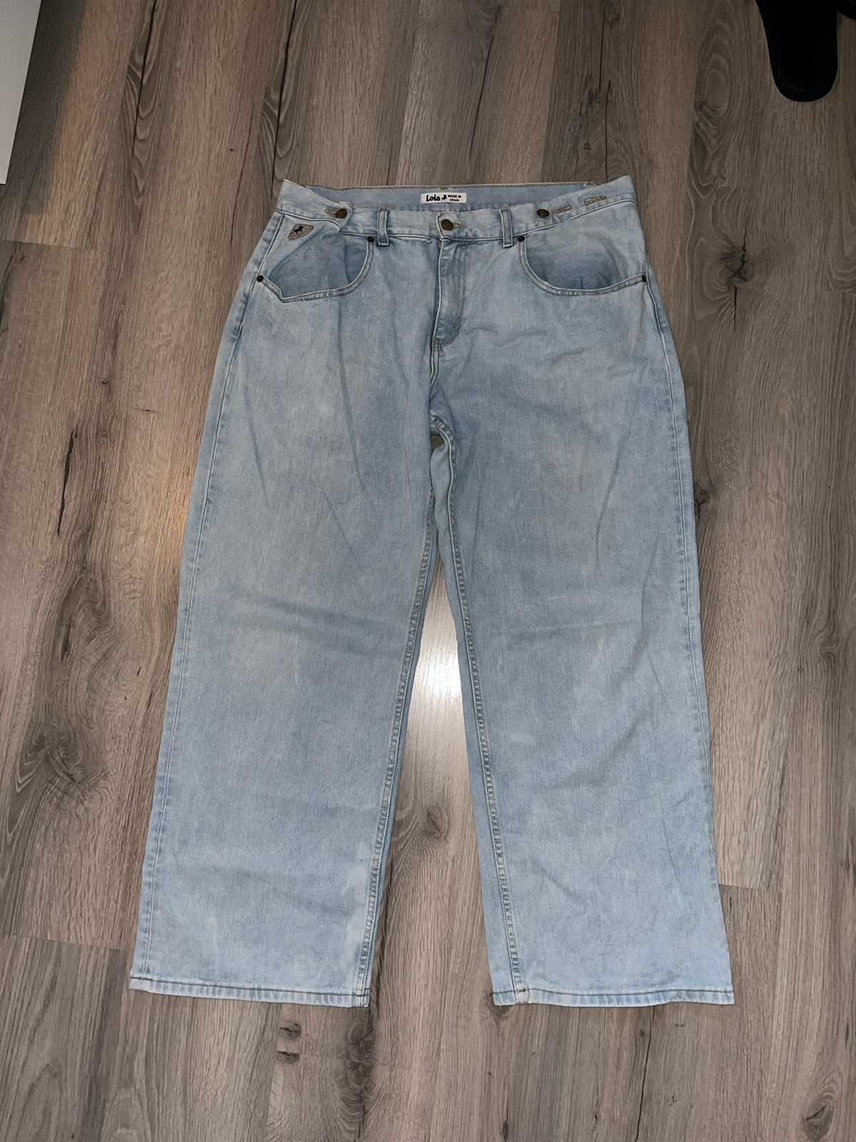 Lois wijde spijkerbroek, lichte wassing, maat XL, Kleding | Dames, Ophalen of Verzenden, Gedragen, Blauw, Overige jeansmaten