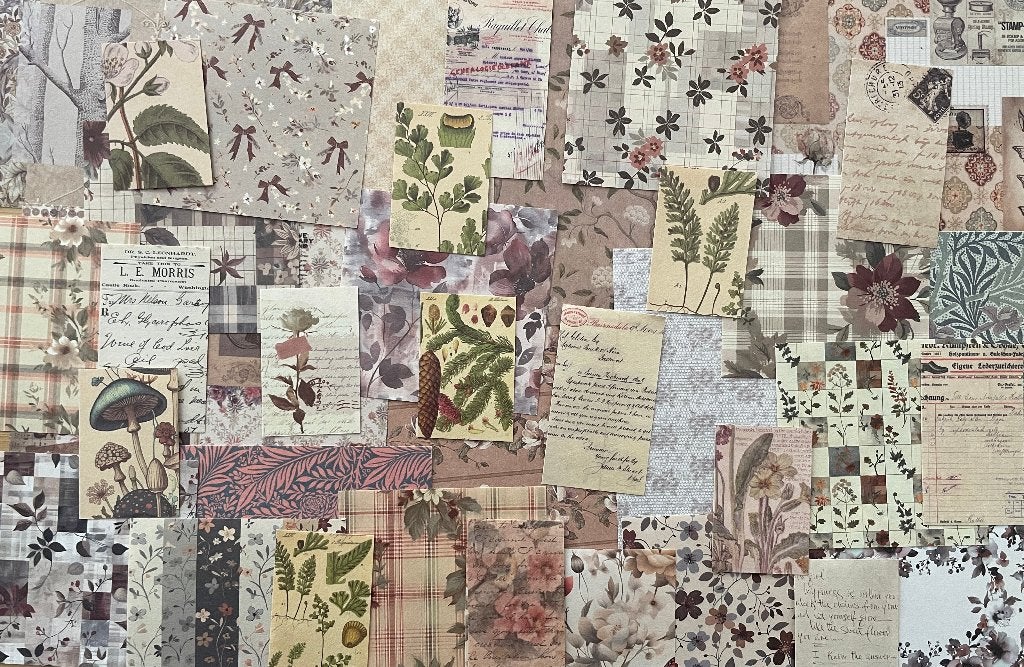 Scrapbooking thema natuur met natuurlijke kleuren, Verzenden, Nieuw, Papier of Karton