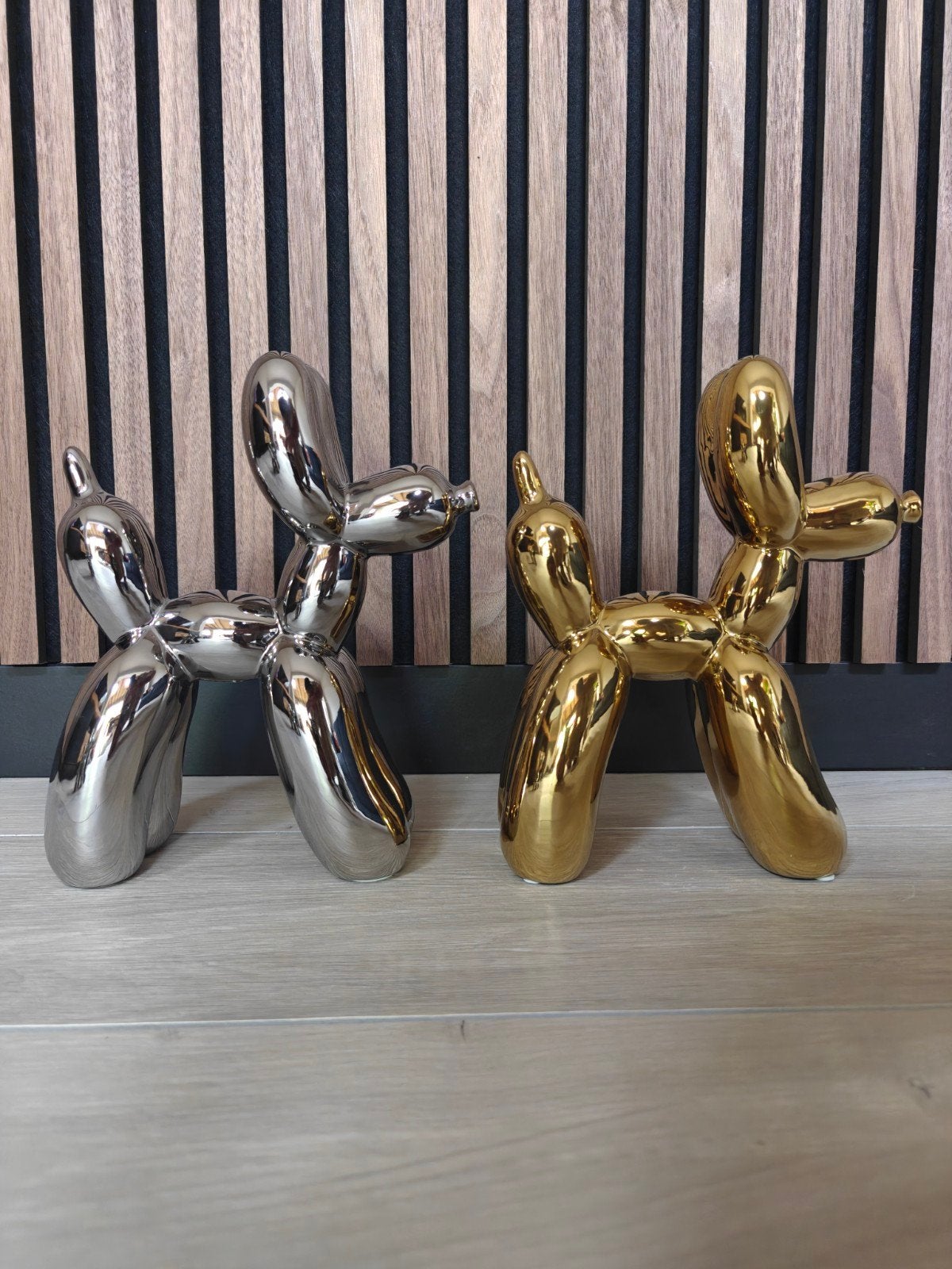 Jeff Koons ballon hond replica. Balloon dog Chroom, goud., Verzamelen, Ophalen of Verzenden, Nieuw, Dier