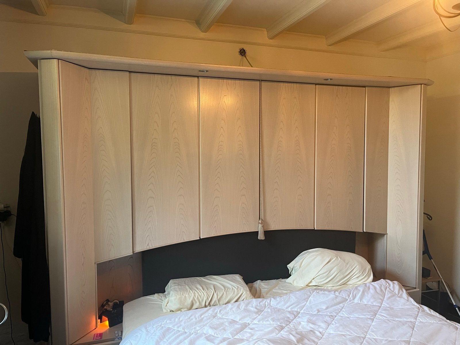 ombouw en opbergruimte exclusief bed, Ophalen, Gebruikt, Beige, Tweepersoons