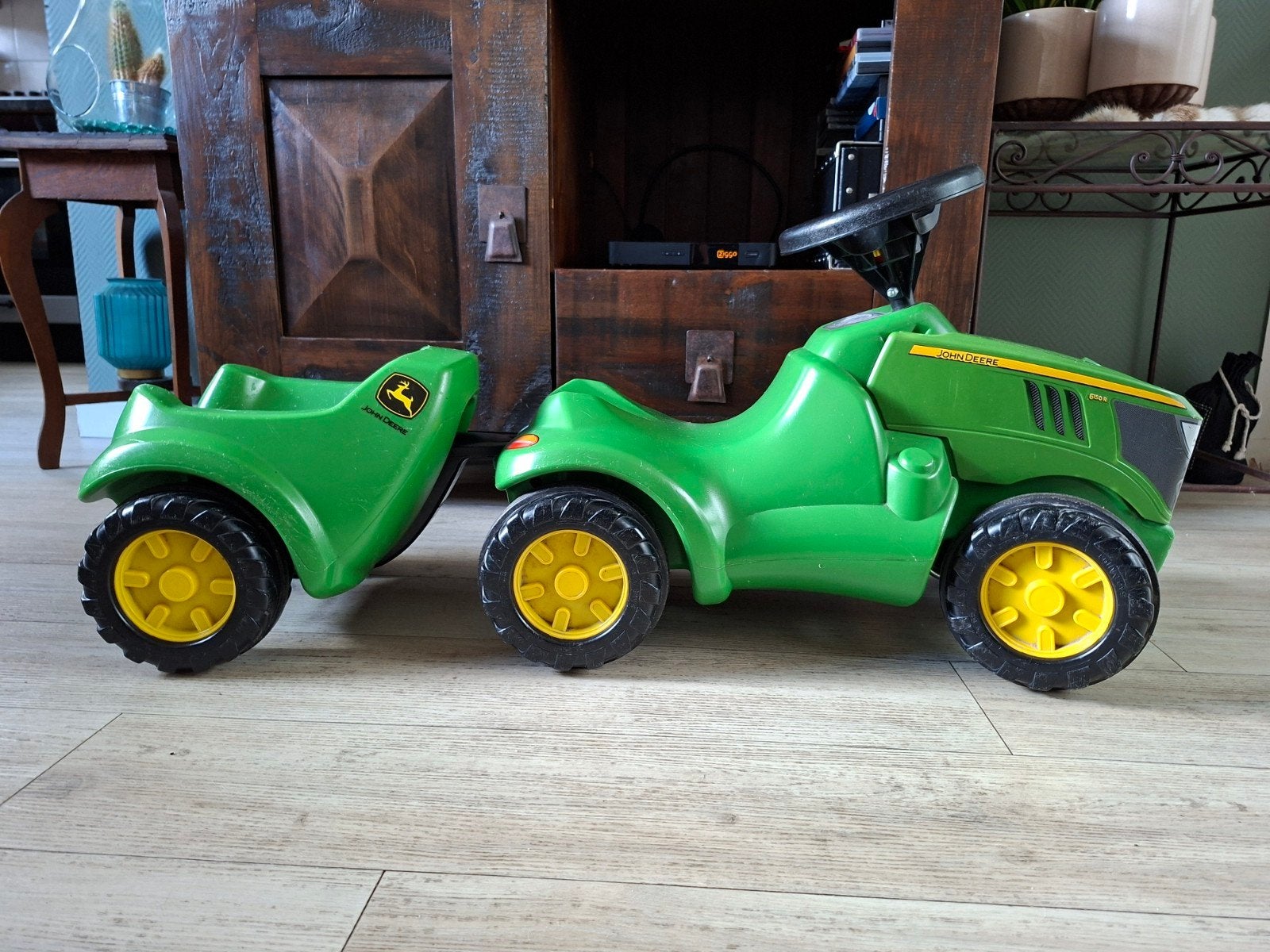 John Deere loopauto met aanhanger (zonder de pin), Ophalen, Gebruikt, Loopvoertuig