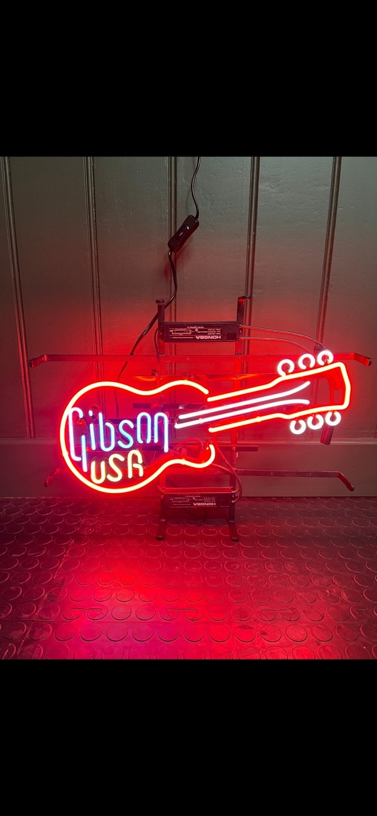 Neon sign Gibson Usa Mancave Cafe, Ophalen of Verzenden