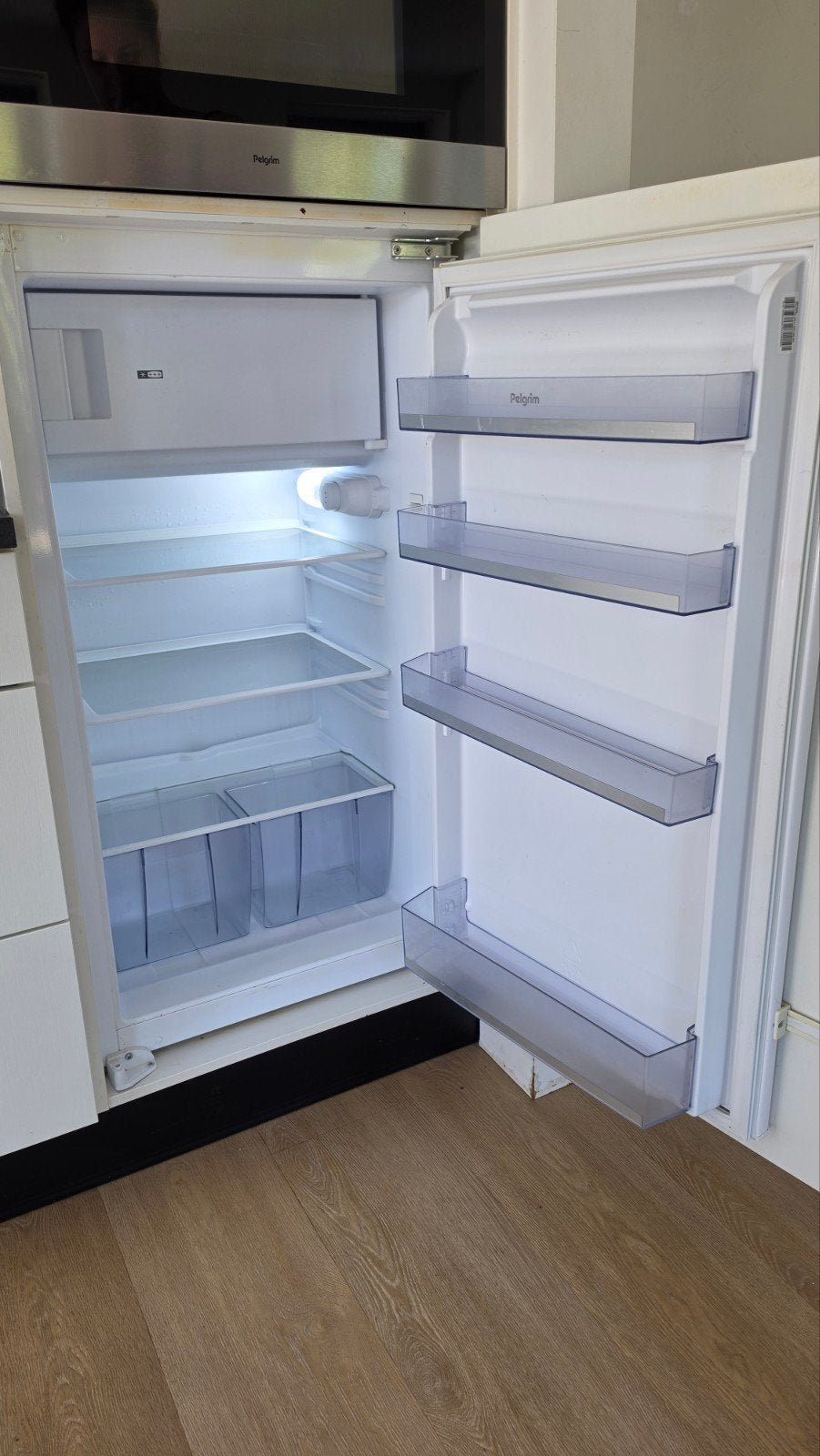 Inbouw Pelgrim Koelkast, Witgoed en Apparatuur, Koelkasten en IJskasten, Gebruikt, 100 tot 150 liter, 45 tot 60 cm, Met vriesvak