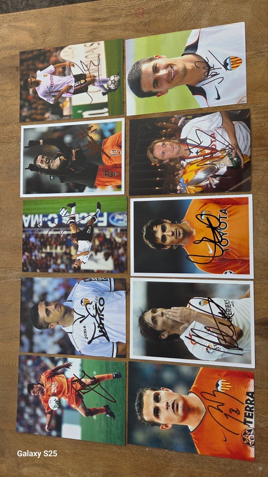 10x Valencia CF fotos + originele handtekeningen, Verzamelen, Ophalen of Verzenden, Zo goed als nieuw, Buitenlandse clubs