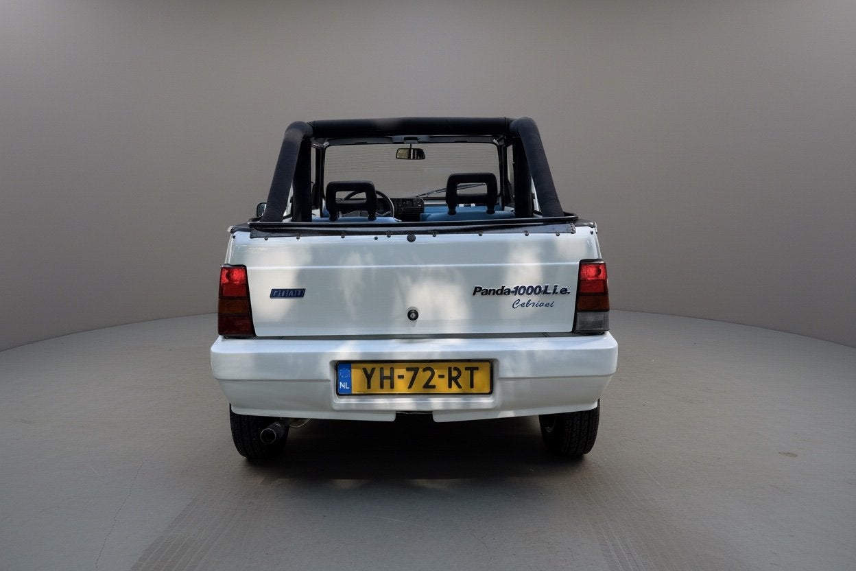 Fiat Panda 1000 L i.e. kat. Uniek Cabrioni , Origineel Neder, Voorwielaandrijving, Stof, Cabriolet, Wit