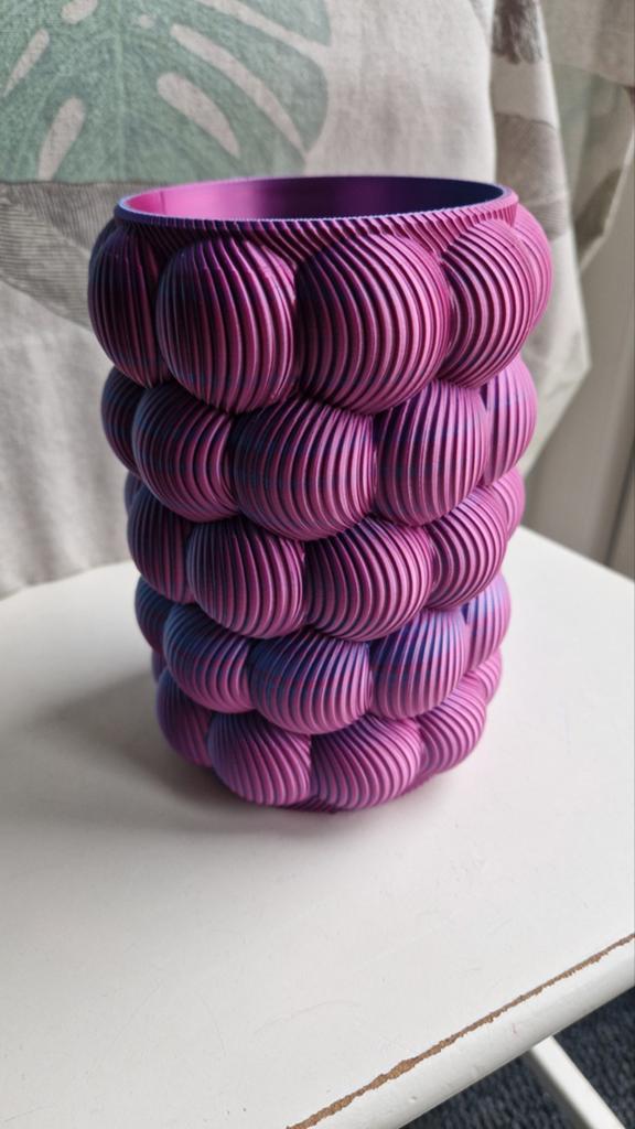 Unieke 3D-geprinte vaas - Paars/Blauw, Ophalen, Kunststof, Overige kleuren, Nieuw