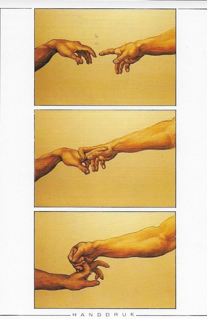 Joost Veerkamp Een vreemde knakker Michelangelo parodie, Ophalen of Verzenden, 1980 tot heden, Ongelopen, Cultuur en Media