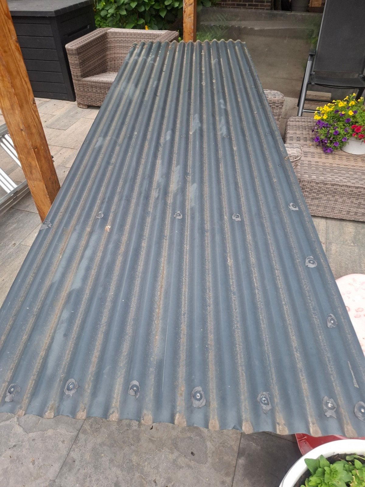 Metal dak platen ., Doe-het-zelf en Verbouw, Ophalen, Zwart, 15 m² of meer