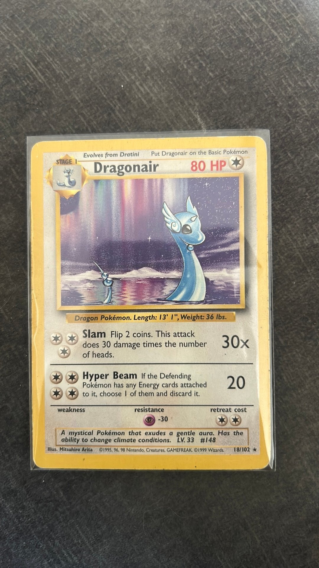 Dragonair Base Set - 18/102, Verzenden, Gebruikt, Losse kaart