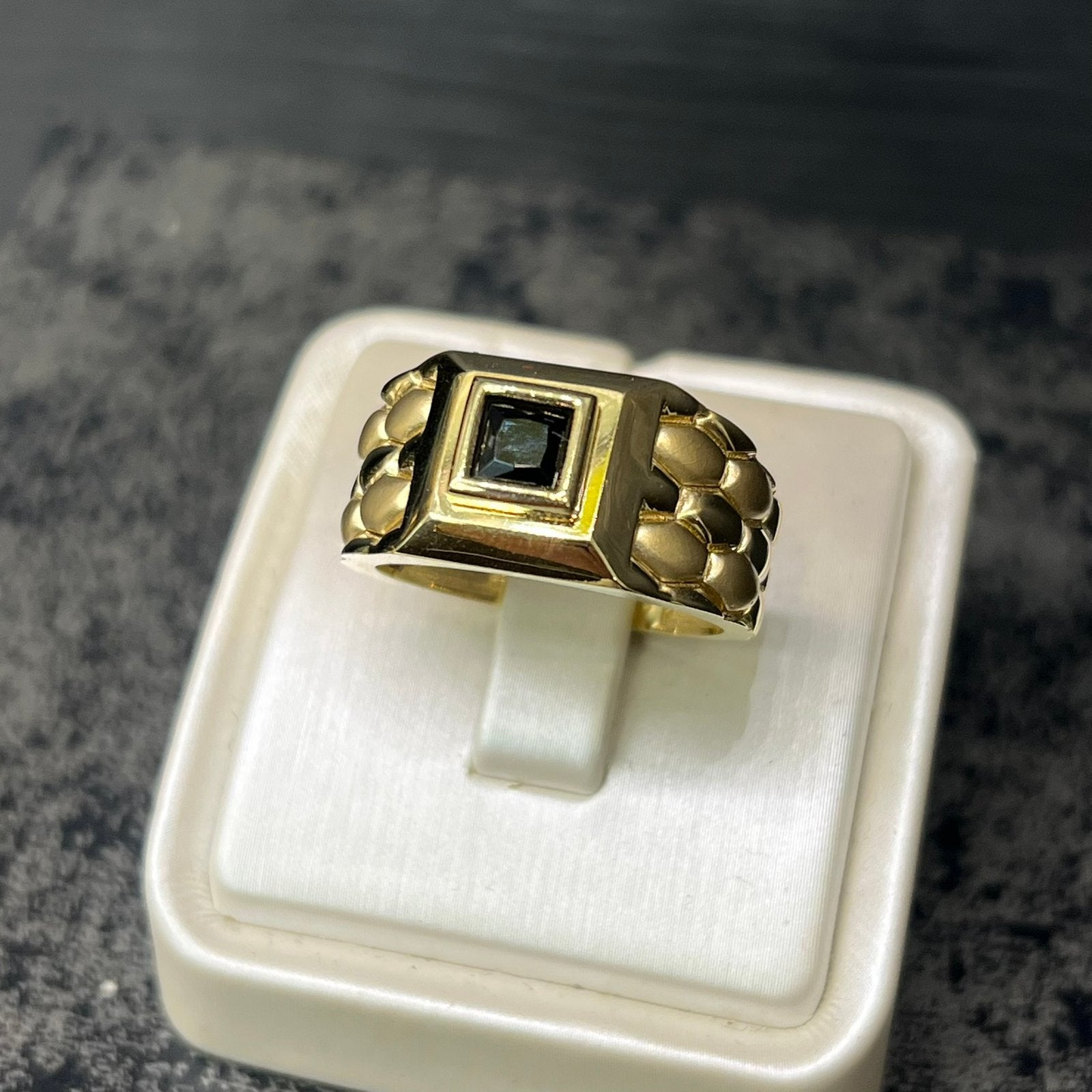 14 karaat gouden ring heren prachtig model, Ophalen of Verzenden, Nieuw, Goud, Dame