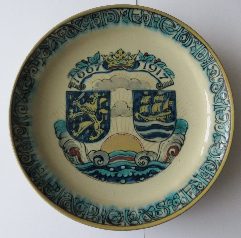 Porceleyne Fles Delft Bord Suriname 1667 - 1917, Ophalen of Verzenden