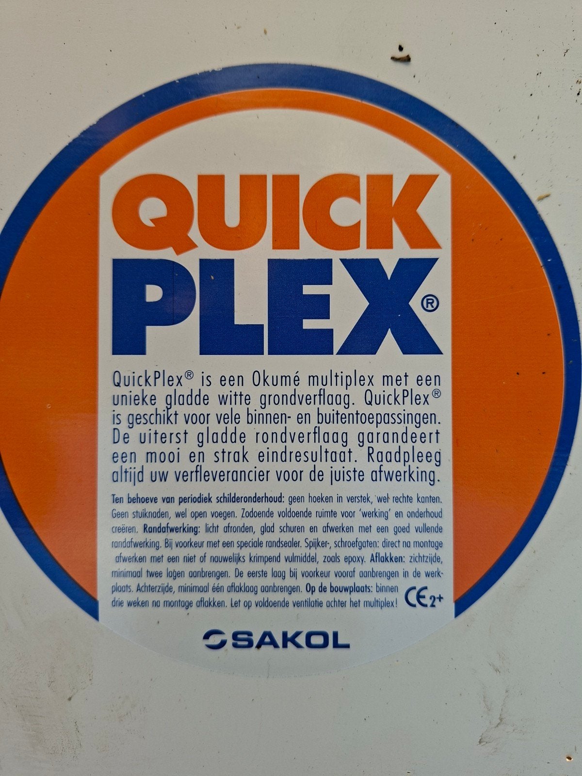QuickPlex Okoumé Multiplex Plaat - Wit Gegrond, Ophalen, Gebruikt, Minder dan 25 mm, Plank