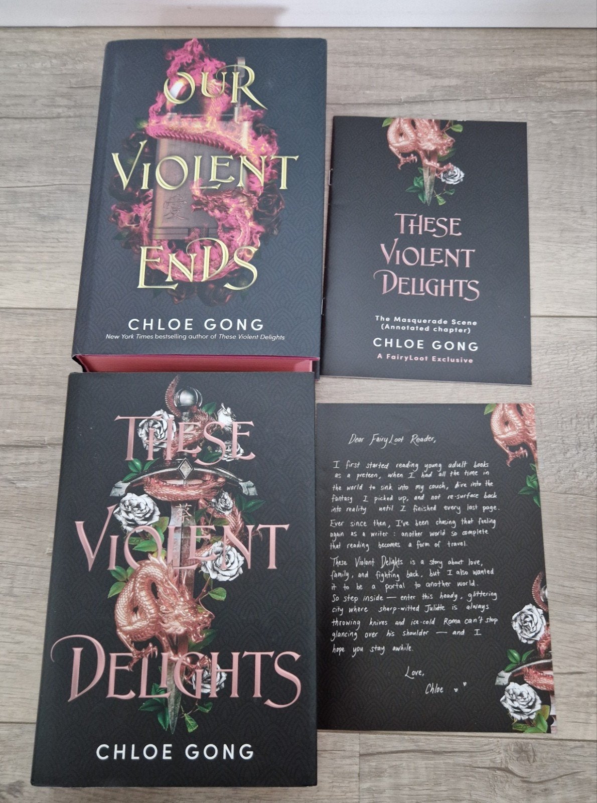 Fairyloot chloe gong these violent delights ends our boeken, Boeken, Ophalen of Verzenden, Zo goed als nieuw