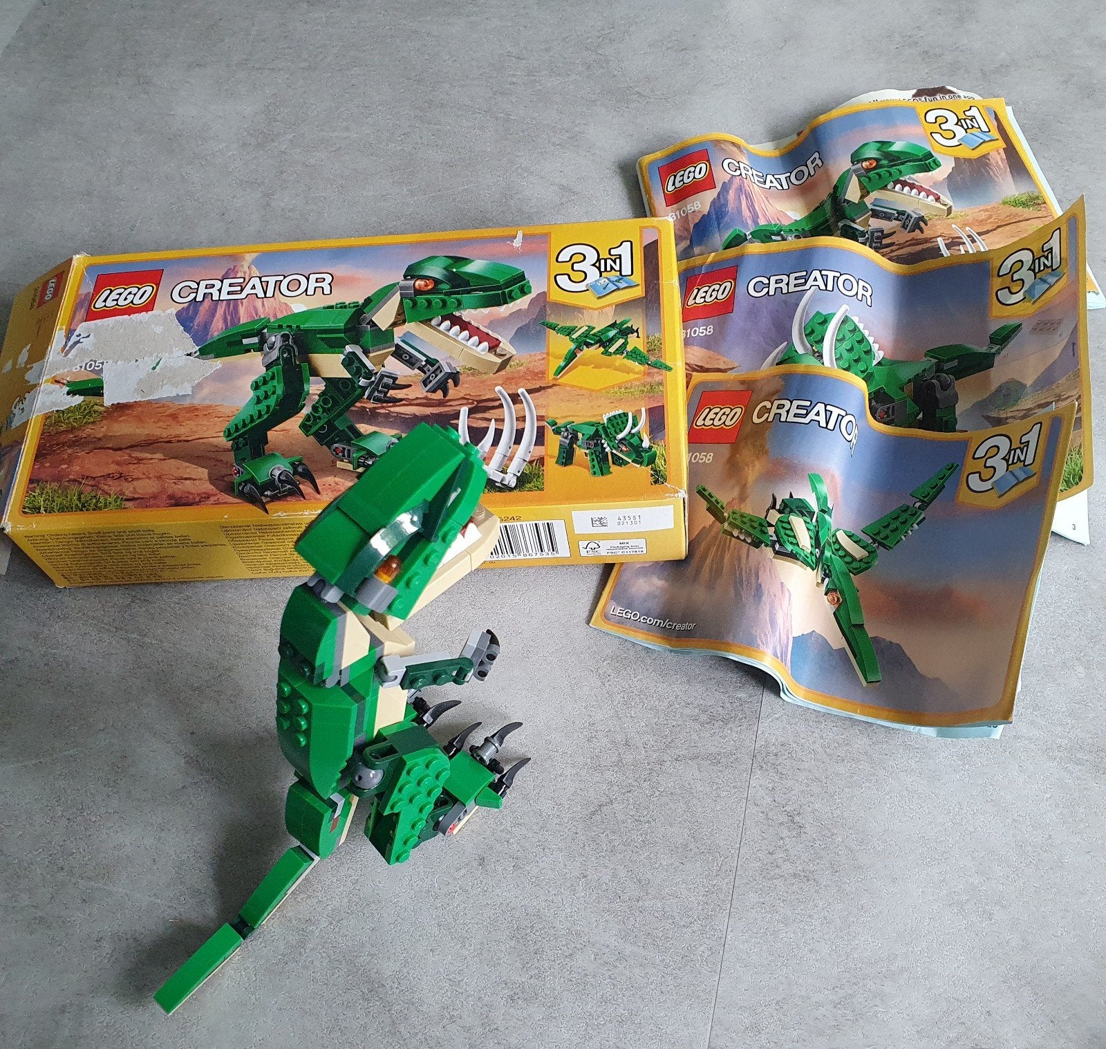 lego creator dinosaurus 3 in 1, Ophalen of Verzenden, Zo goed als nieuw