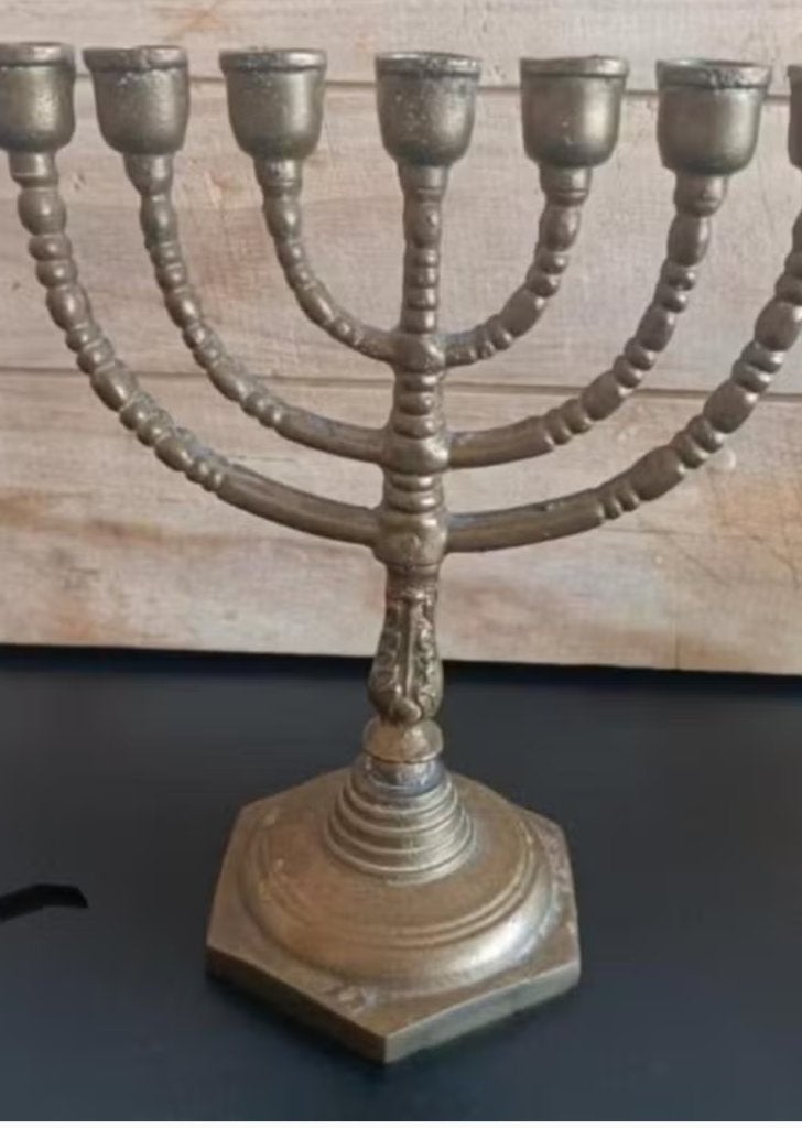 7 armige menorah kandelaar, Ophalen of Verzenden, Koper of Brons