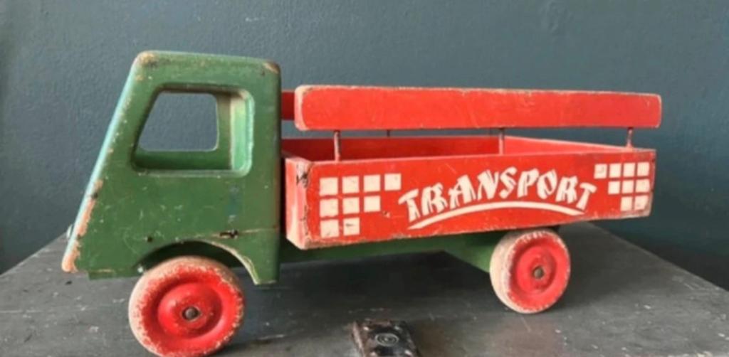 Grote franse houten transportauto jaren 60, Ophalen of Verzenden
