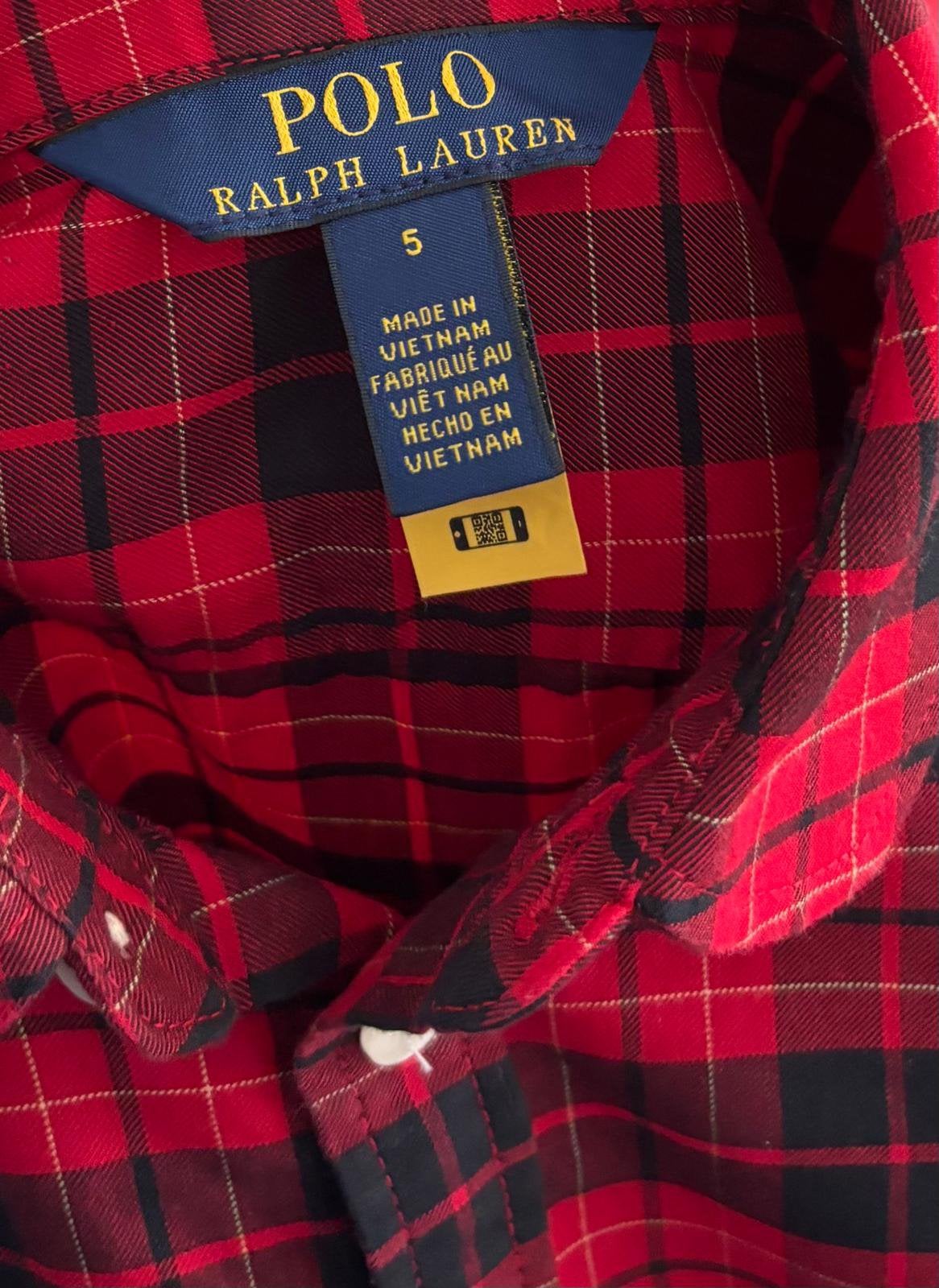 Ralph Lauren geruite jurk meisje maat 5, Meisje, Nieuw, Ophalen of Verzenden, Ralph Lauren