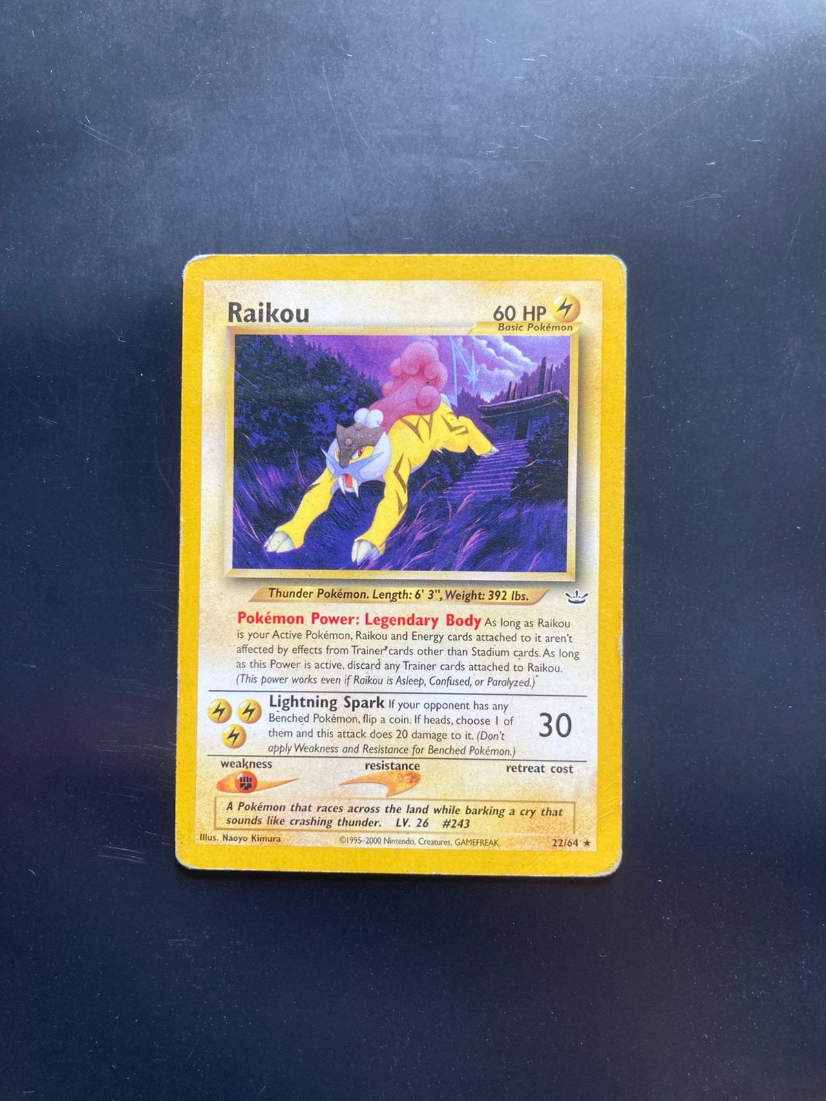 Pokemon kaart Raikou, Ophalen of Verzenden, Zo goed als nieuw