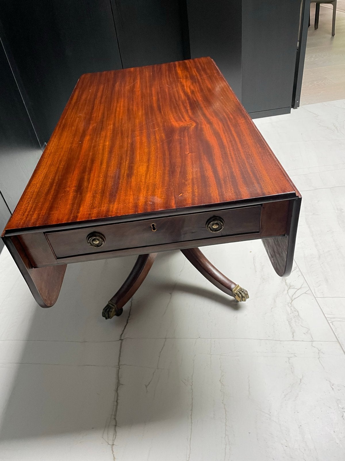 Antieke Pembroke Mahonie Salontafel /sidetable, Ophalen