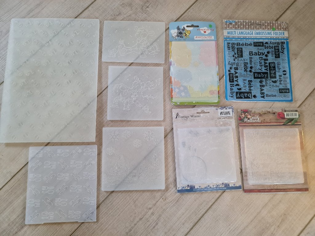 Grote set embossing folders, Ophalen of Verzenden, Zo goed als nieuw, Overige thema's, Pons of Mal