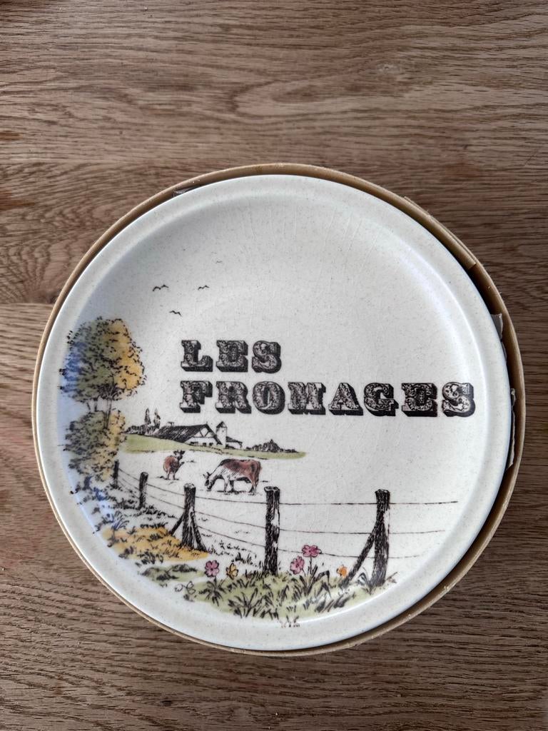 Gien vintage kaasbordjes - set van 6, Ophalen of Verzenden