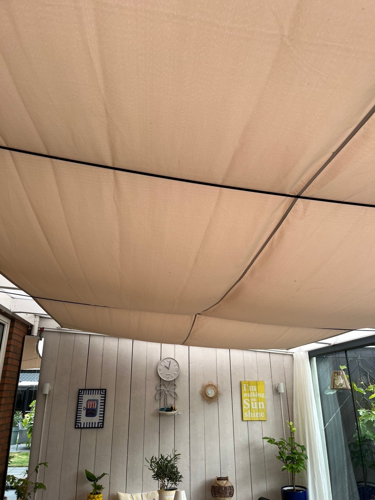 Schaduwdoek beige, Ophalen, Zo goed als nieuw, Overige typen