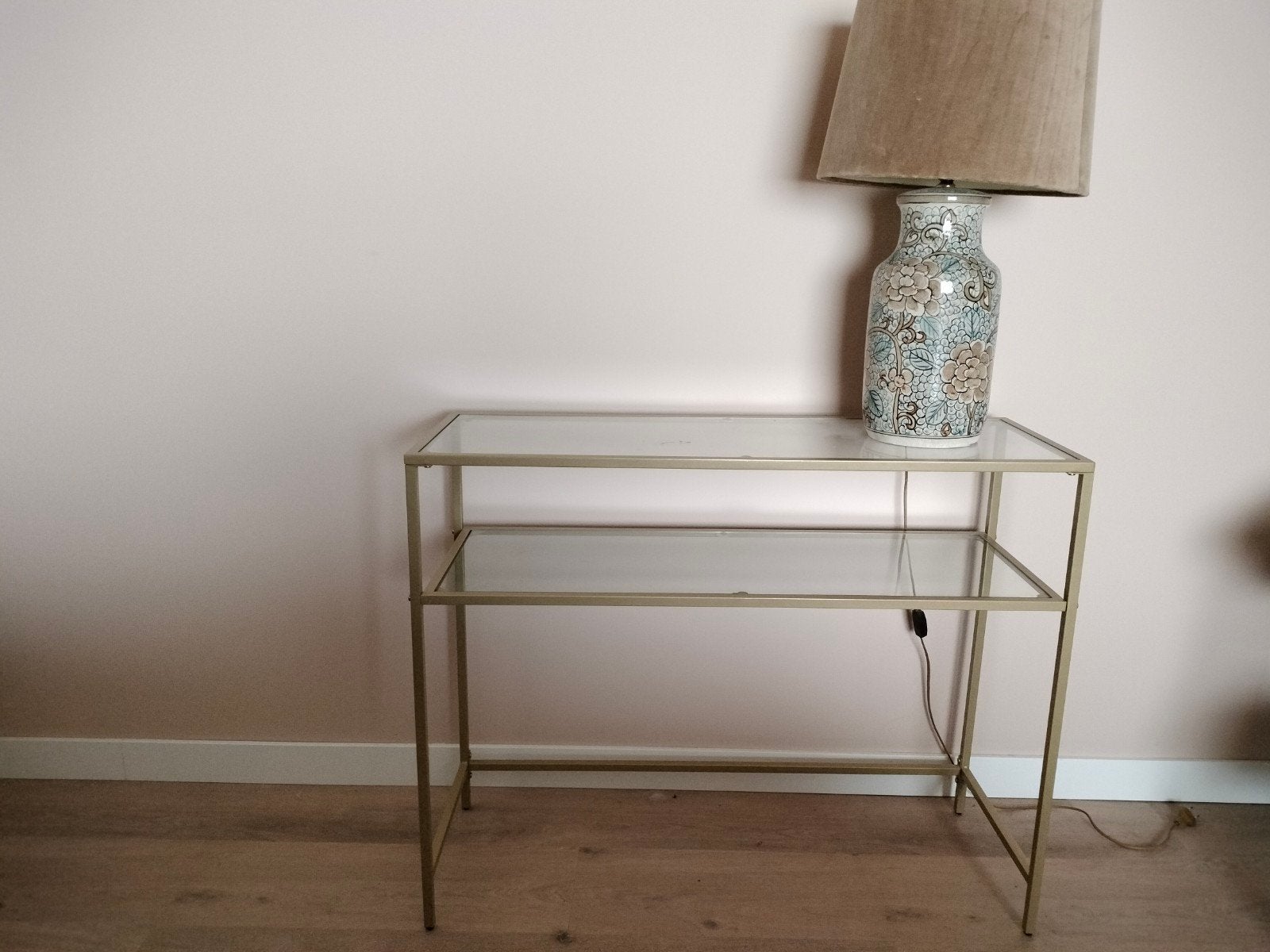 Sidetable, Ophalen, 100 tot 150 cm, Glas, Zo goed als nieuw