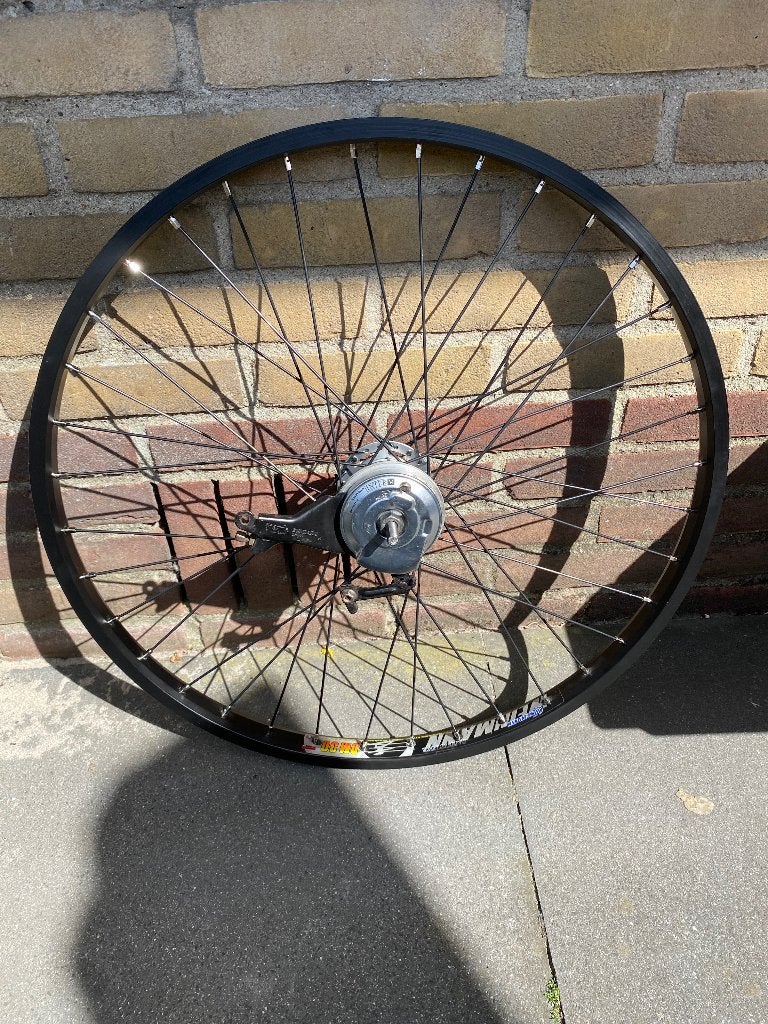 Bakfiets achterwiel met Shimano Nexus naaf en Sapim spaken, Gebruikt, Goederen, Trommelrem, Ophalen