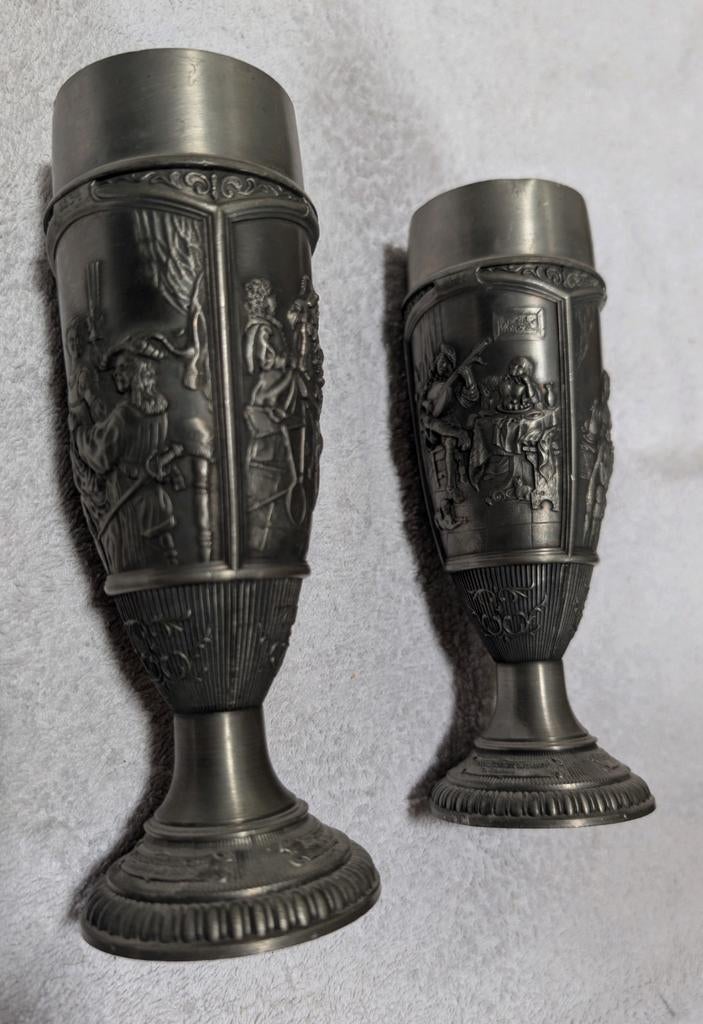 Set van 2 WMF Zinn Art Bekers - Hollandse Meesters, Antiek en Kunst, Ophalen of Verzenden