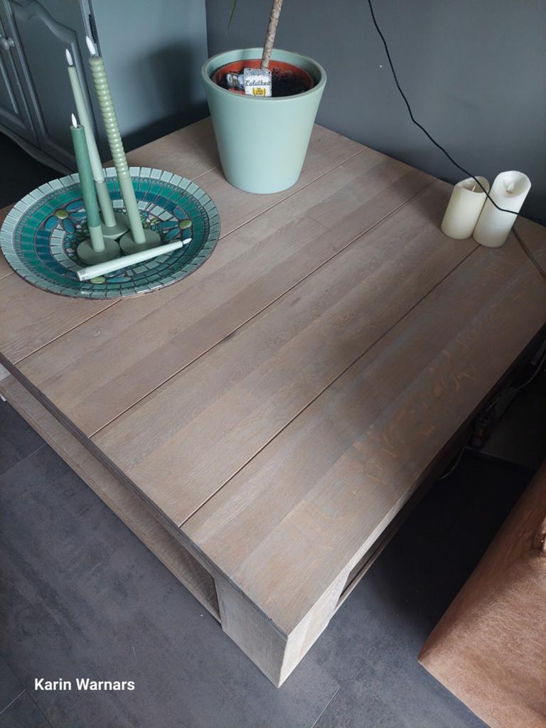White wash salon tafel, Huis en Inrichting, Tafels | Salontafels, Ophalen, 100 tot 150 cm, 50 tot 100 cm, Zo goed als nieuw