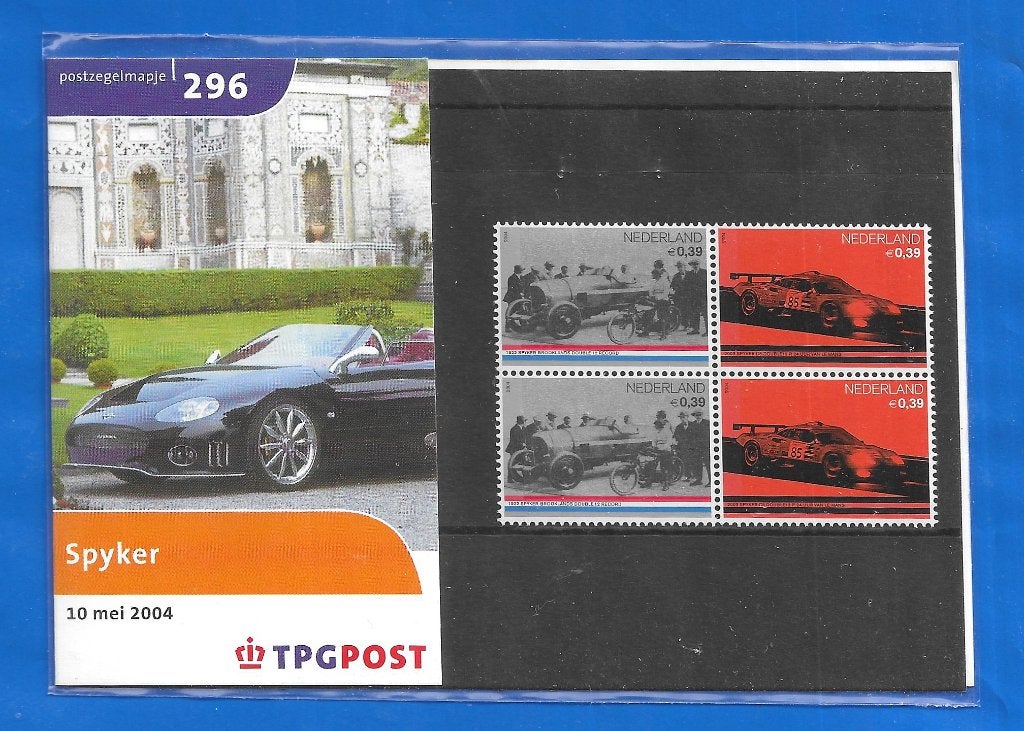 Postzegelmapje 296 - Spyker 2004, Postzegels en Munten, Postzegels | Nederland, Verzenden, Na 1940, Postfris