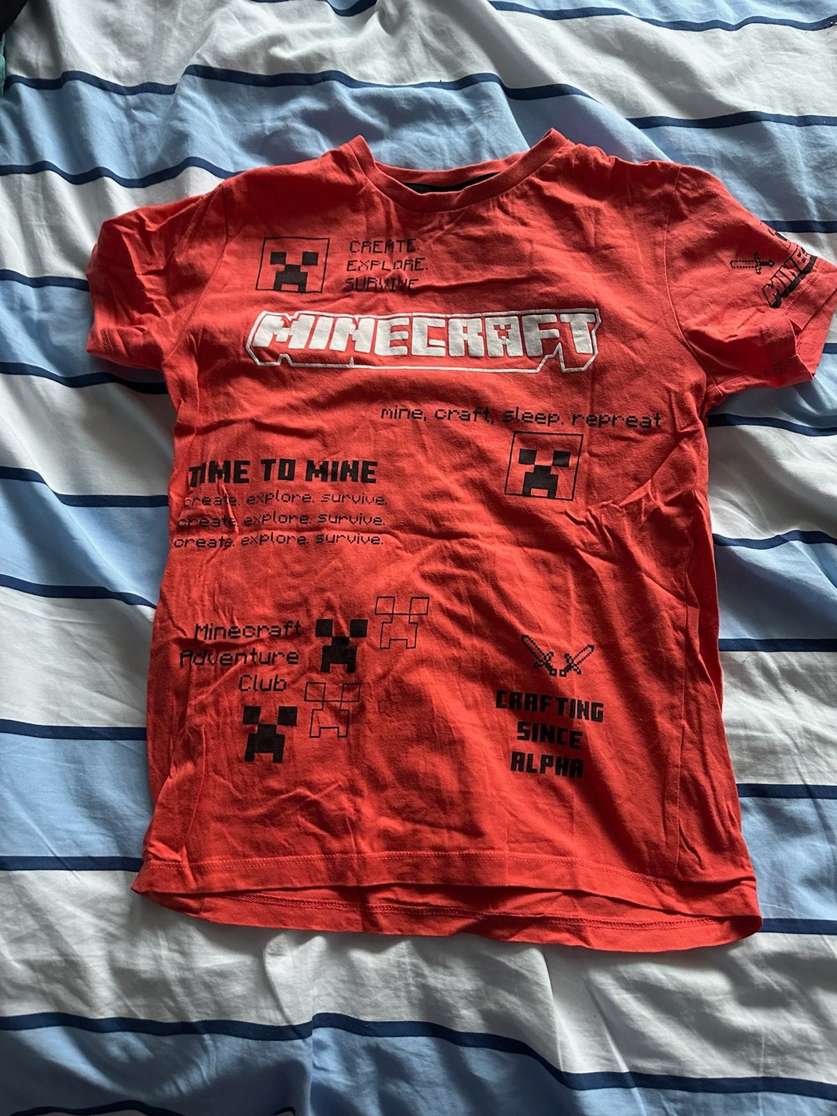 Gebruikt Minecraft T-shirt - Maat 146/152, Kinderen en Baby's, Ophalen of Verzenden, Gebruikt, Jongen, Shirt of Longsleeve