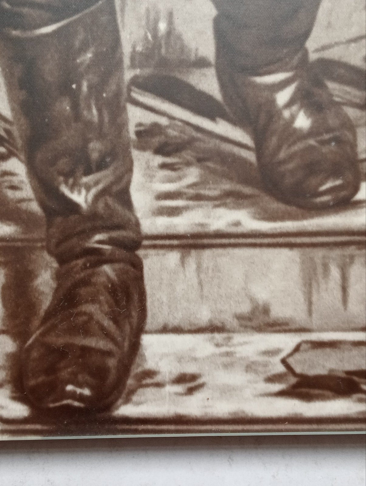 Fotoprint Brandweerman met vrouw, Verzamelen, Ophalen of Verzenden, Voor 1940, Gebruikt, Overige onderwerpen