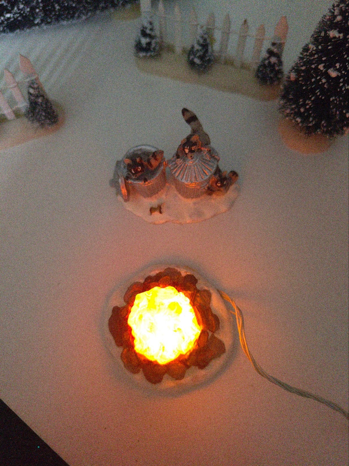 Lemax kampvuur met verlichting en extra., Diversen, Kerst, Ophalen of Verzenden