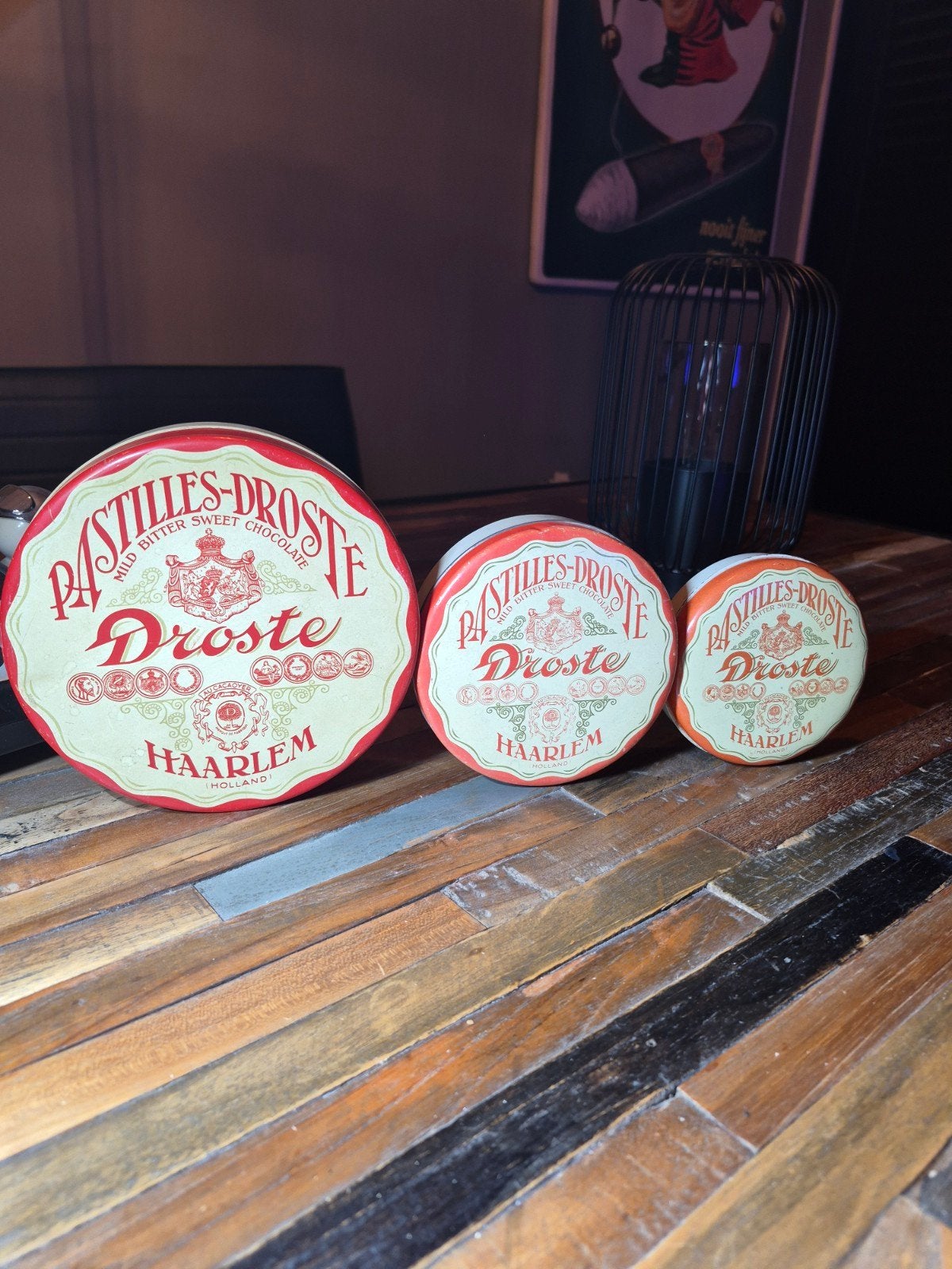 Antiek blik winkelblik droste pastilles droste Haarlem, Verzamelen, Blikken, Ophalen of Verzenden, Gebruikt, Overige, Droste