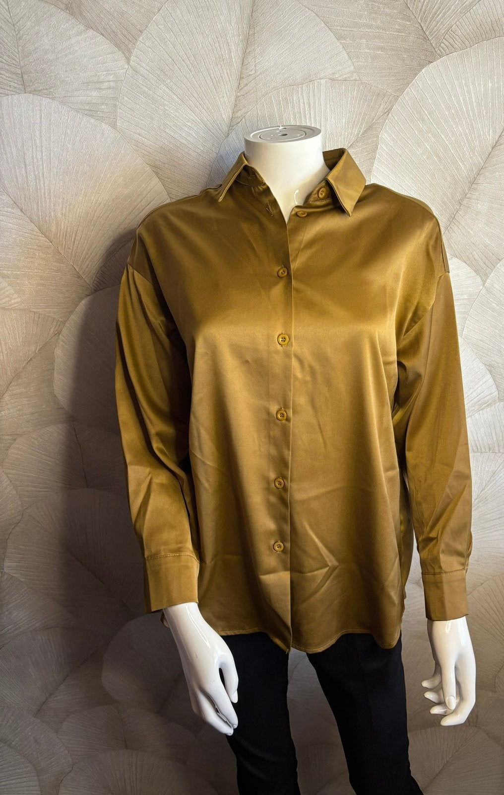 Guts en gusto blouse - Maat M, Kleding | Dames, Blouses en Tunieken, Ophalen of Verzenden, Zo goed als nieuw, Maat 38/40 (M), Goud