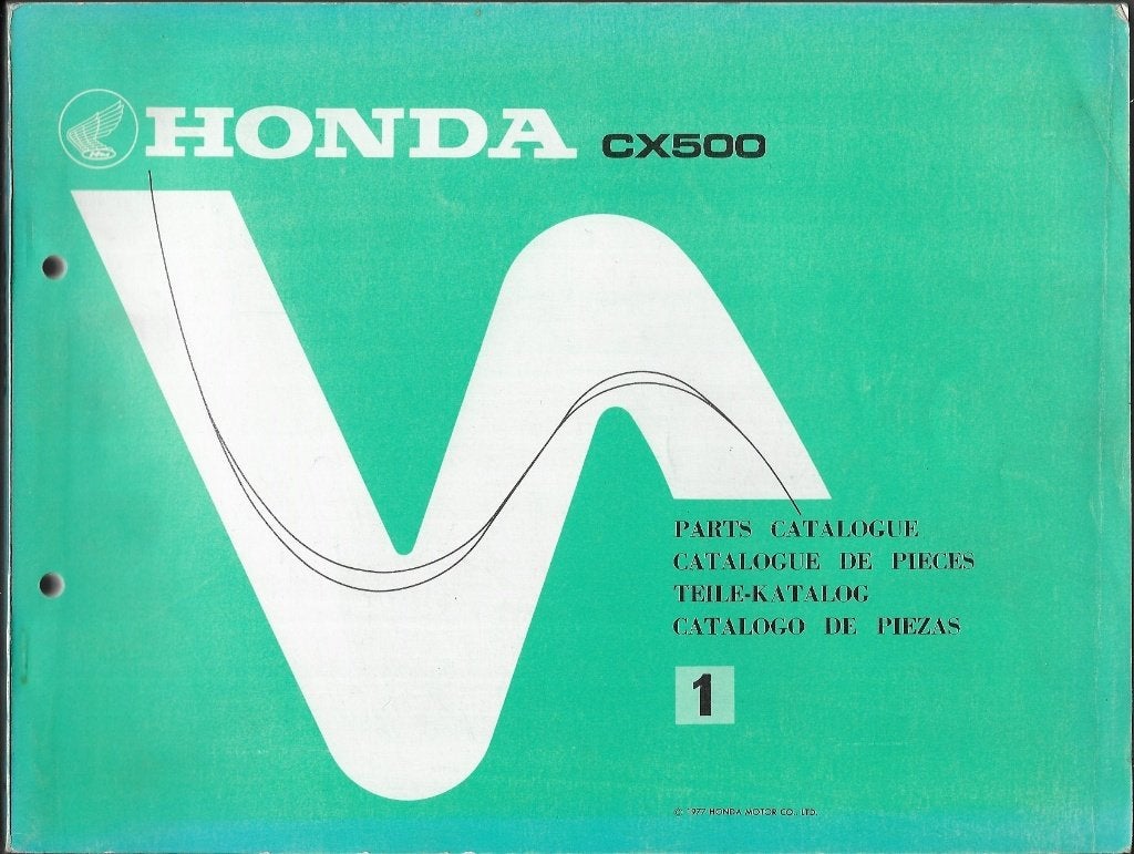Honda CX500 parts list editie 1 (1448z), Motoren, Ophalen of Verzenden, Honda