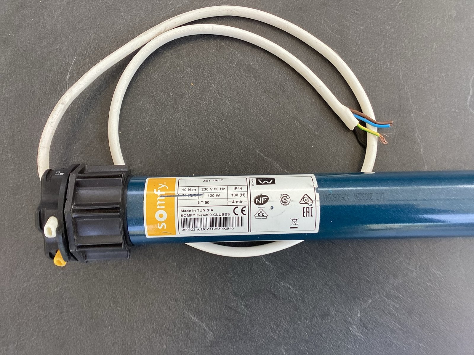 Somfy Jet 10/17 120 watt rolluikmotor - Zo goed als nieuw, Doe-het-zelf en Verbouw, Rolluiken, Ophalen, Zo goed als nieuw, Elektrische bediening
