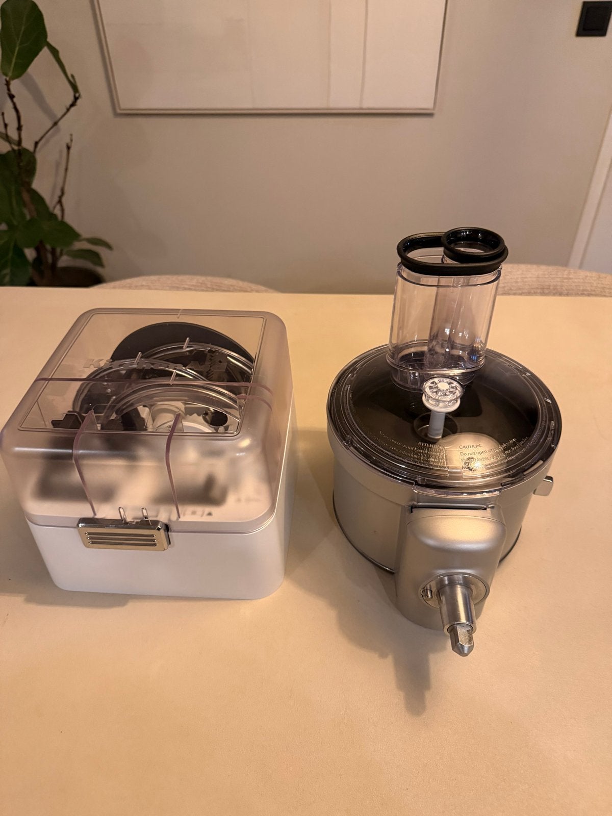 KitchenAid Foodprocessor accessoire met opbergdoos nieuw, 3 snelheden of meer, Ophalen of Verzenden, Zo goed als nieuw, 2 tot 3 liter