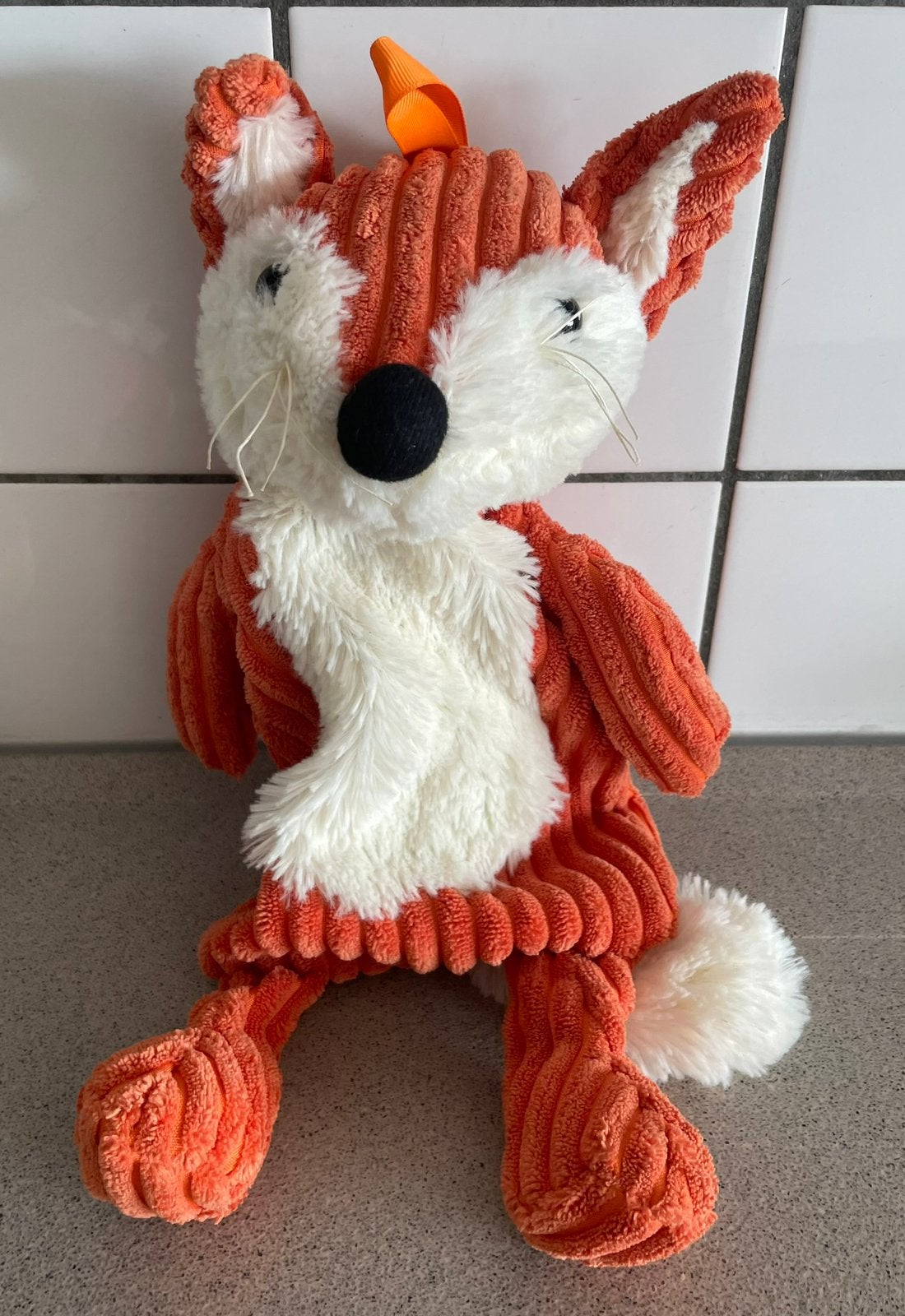 Fantastische vos knuffel handpop opbergzakje pluche, Ophalen of Verzenden, Zo goed als nieuw