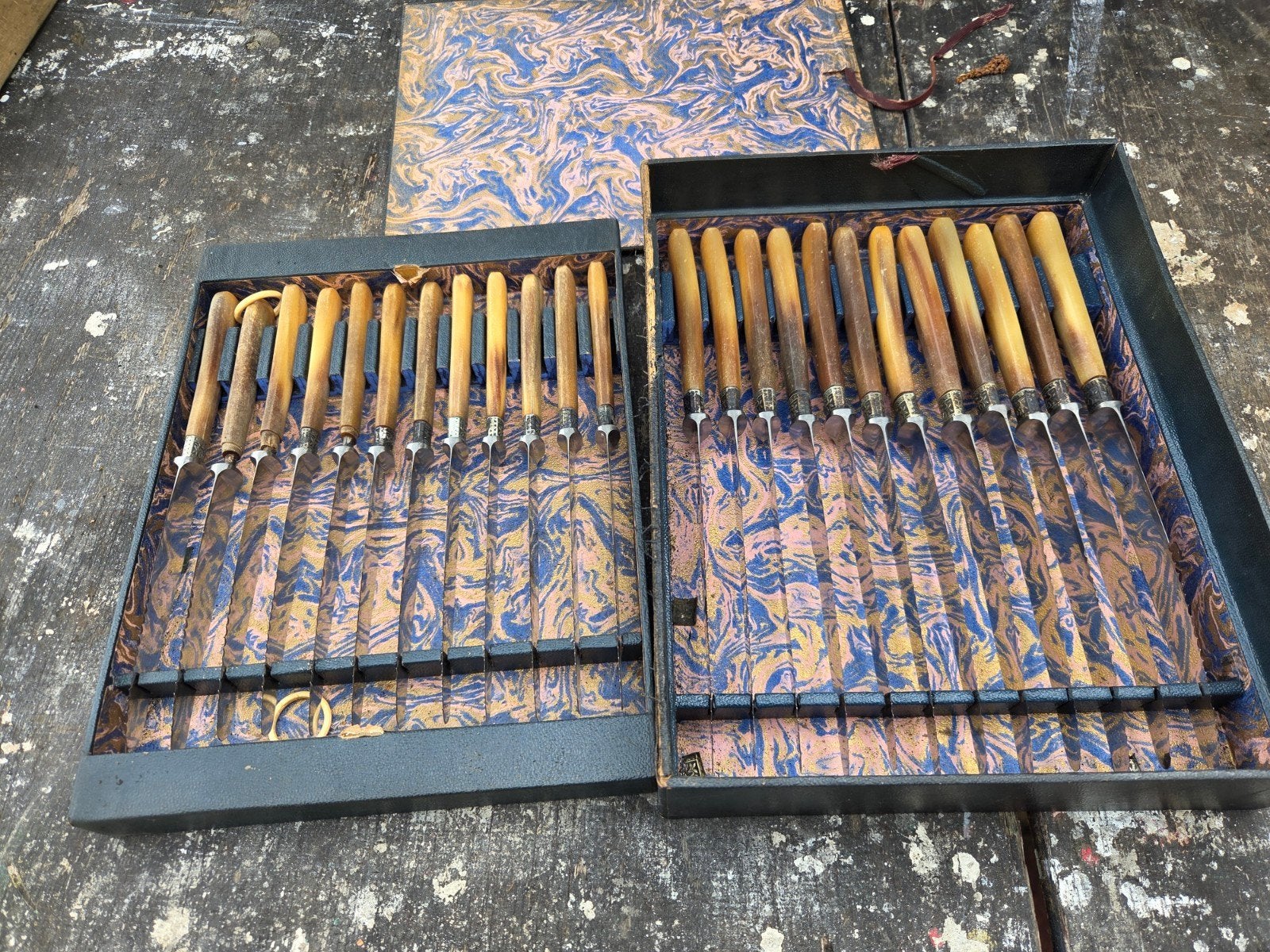 Vintage messenset, Ophalen of Verzenden