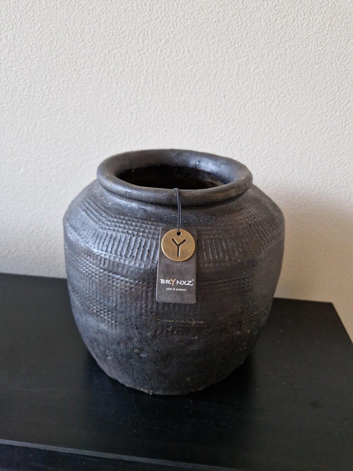 Brynxz bloempot - zwart, Ophalen of Verzenden, Gebruikt, Zwart, 20 cm