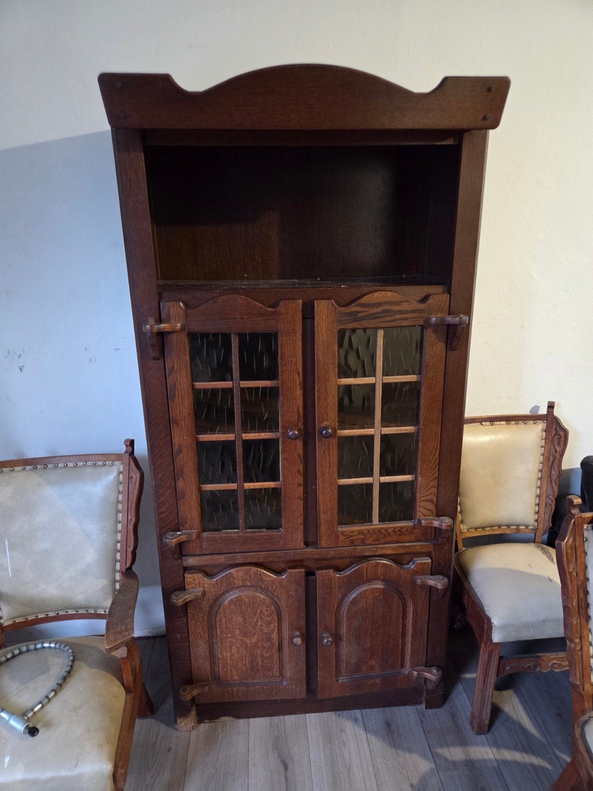 3 Eikenhouten Kasten - 90x50x190 cm - Los of Samen te Koop, Ophalen, Eikenhout, 50 tot 100 cm, 150 tot 200 cm