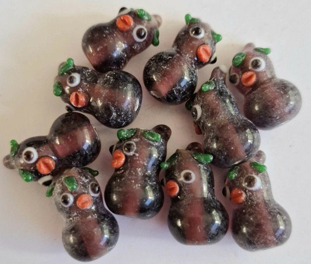 SALE partij 10x handgem. murano glas kraal papegaai 20x15mm, Verzenden, Nieuw, Kraal