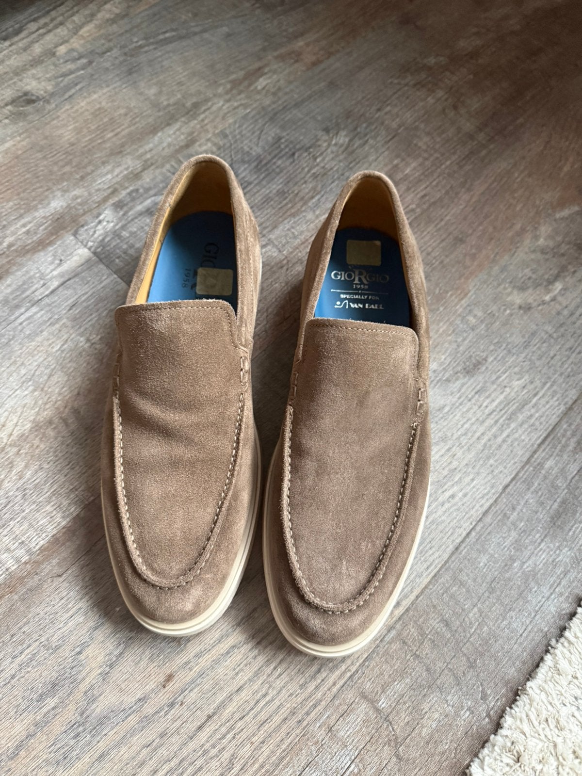 Giorgio Loafers bruin heren maat 43, Ophalen of Verzenden, Zo goed als nieuw, Bruin, Loafers