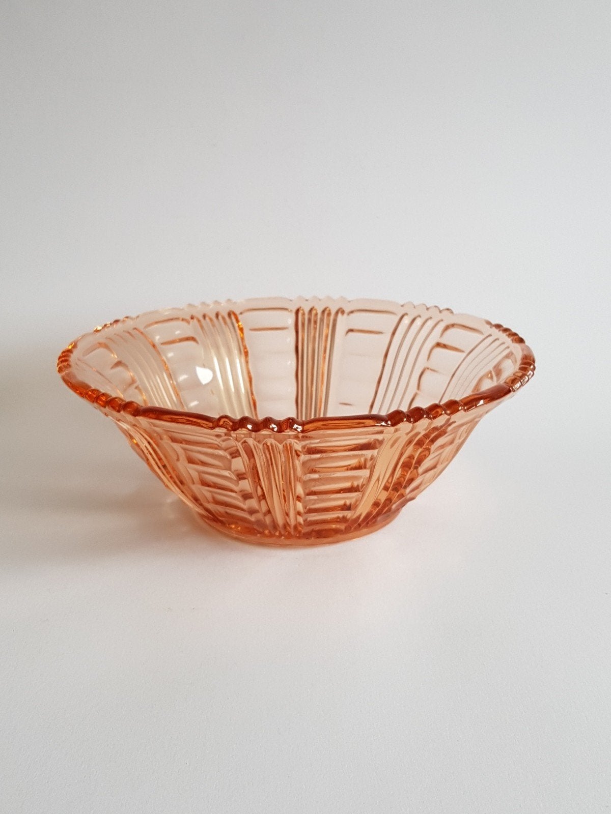 izgs Prachtige glazen vintage schaal gekleurd glas, Ophalen of Verzenden