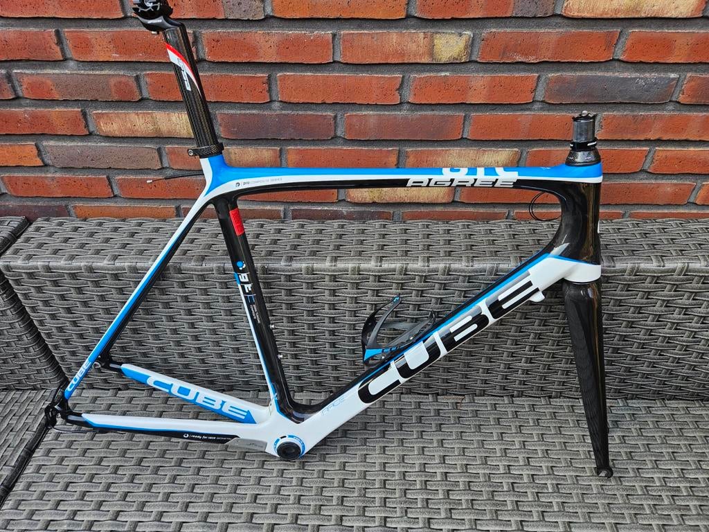 Cube Agree GTC frameset 60cm - ZGAN - Inclusief accesoires, Fietsen en Brommers, Fietsonderdelen, Frame, Zo goed als nieuw, Carbon