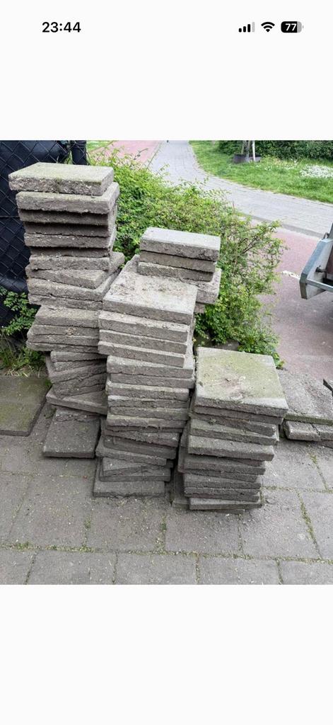 Tuin tegels, Tuin en Terras, Ophalen, Zo goed als nieuw, Hout